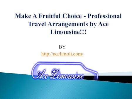 Make A Fruitful Choice - Professional Travel Arrangements by Ace Limousine