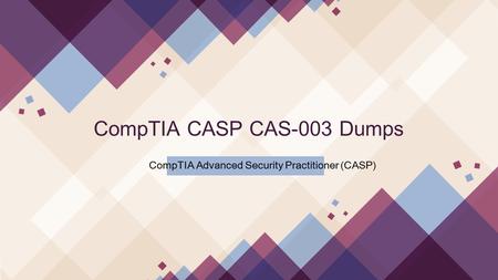 2018 CAS-003 CompTIA Real Dumps IT-Dumps