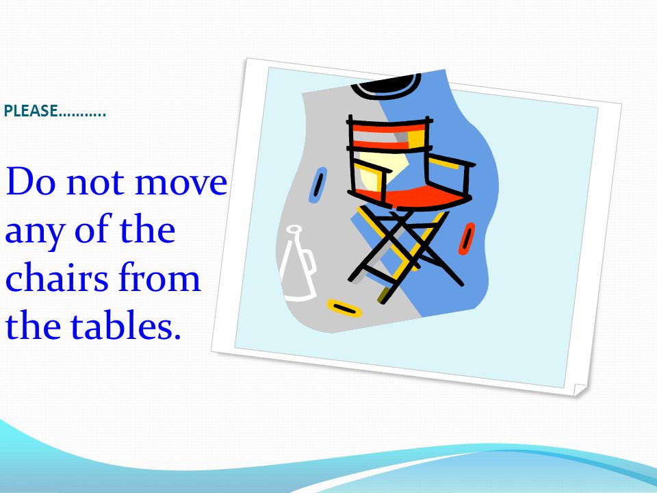 Do not move chairs sales