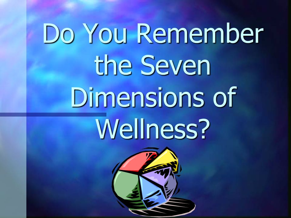 Do You Remember the Seven Dimensions of Wellness?. - ppt download