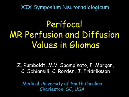 MR Perfusion and Diffusion Values in Gliomas