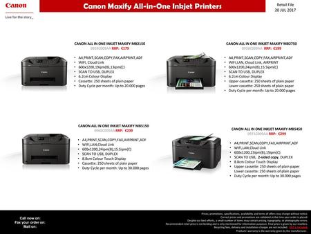 Canon Maxify All-in-One Inkjet Printers