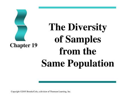 The Diversity of Samples from the Same Population