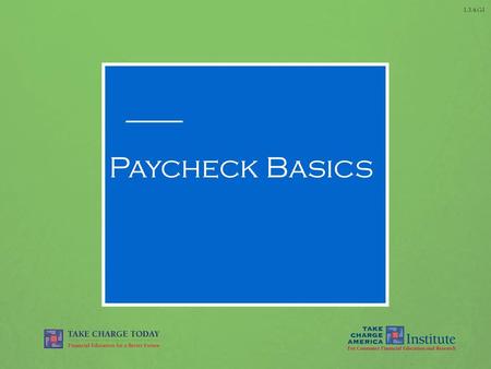 Paycheck Basics.