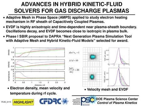 ADVANCES IN HYBRID KINETIC-FLUID SOLVERS FOR GAS DISCHARGE PLASMAS