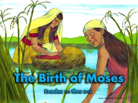 The Birth of Moses Exodus 1:1 thru 2:10