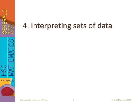 4. Interpreting sets of data