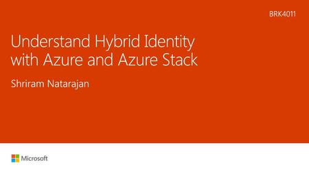 Understand Hybrid Identity with Azure and Azure Stack