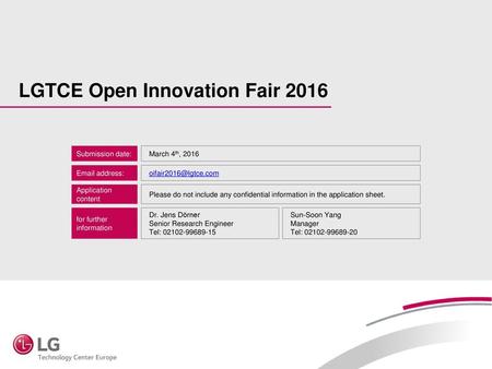 LGTCE Open Innovation Fair 2016