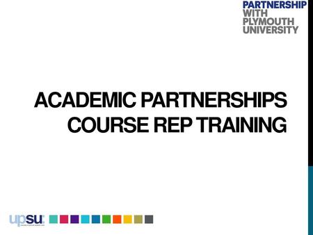 Academic partnerships Course Rep Training