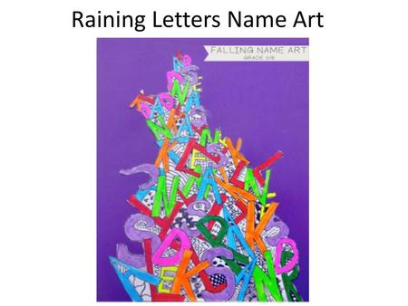 Raining Letters Name Art