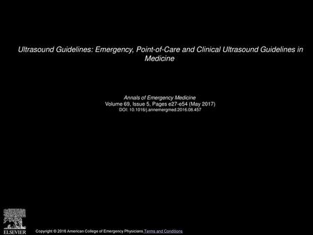 Annals of Emergency Medicine 
