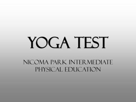 Nicoma Park Intermediate Physical Education