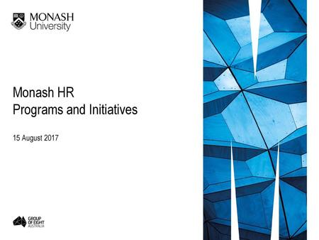 Monash HR Programs and Initiatives