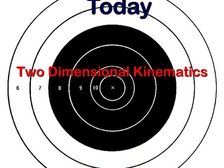Two Dimensional Kinematics