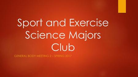 Sport and Exercise Science Majors Club