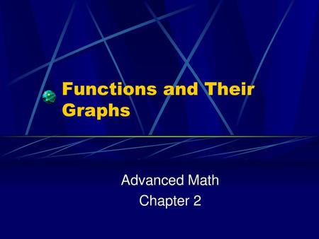 Functions and Their Graphs
