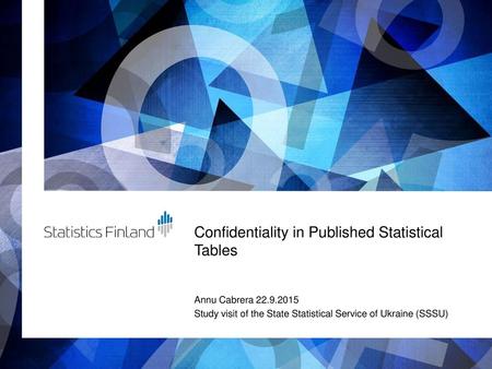 Confidentiality in Published Statistical Tables