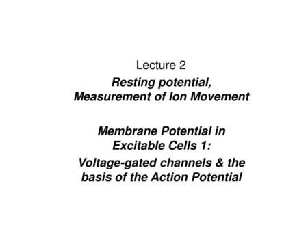 Resting potential, Measurement of Ion Movement