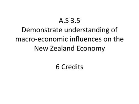 Macro – Economic Indicators