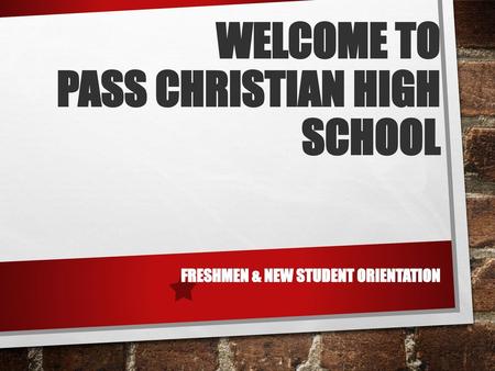 Welcome to Pass Christian High School