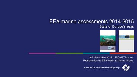 EEA marine assessments State of Europe’s seas