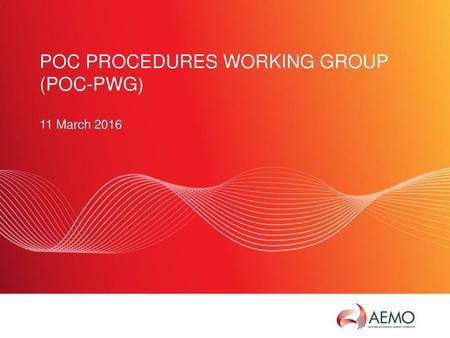 POC Procedures Working Group (POC-pWG)