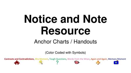 Notice and Note Resource