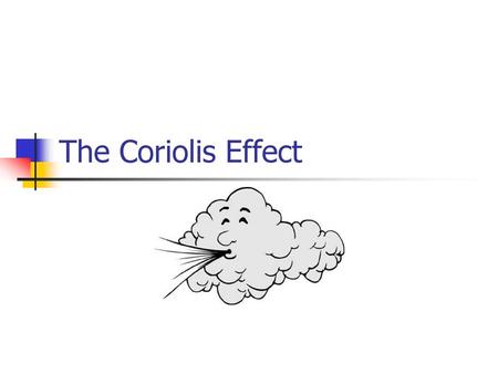 The Coriolis Effect.
