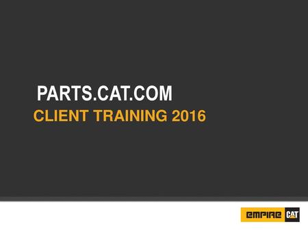 Parts.cat.com Client training 2016.