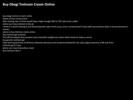 Buy Obagi Tretinoin Cream Online