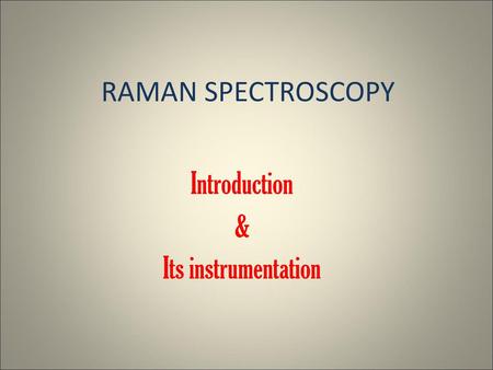 Introduction & Its instrumentation