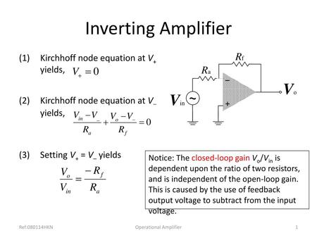 non investing operational amplifier ppt slides
