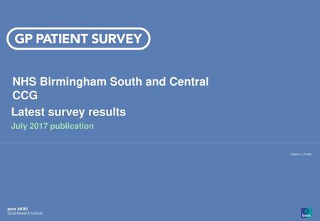 NHS Birmingham South and Central CCG