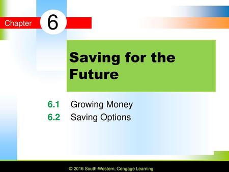 MYPF 6.1 Growing Money 6.2 Saving Options
