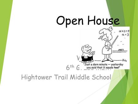 Welcome to 6th Grade Math Hightower Trail Middle School