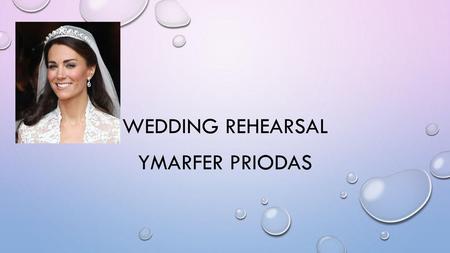 Wedding Rehearsal Ymarfer Priodas.