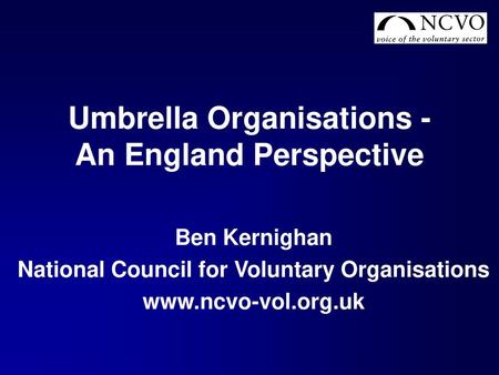 Umbrella Organisations - An England Perspective