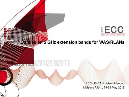 Studies on 5 GHz extension bands for WAS/RLANs