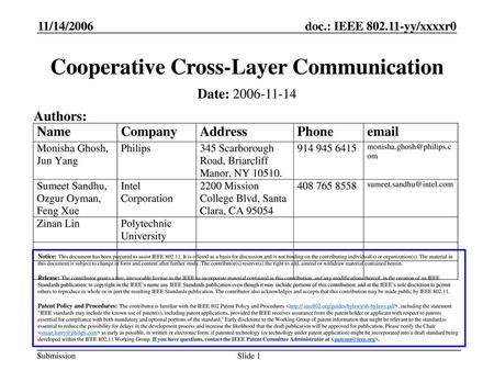 Cooperative Cross-Layer Communication