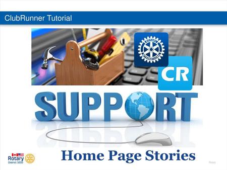 ClubRunner Tutorial Home Page Stories.