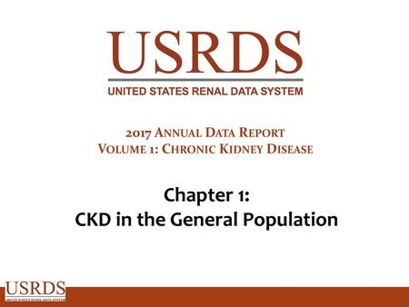 Chapter 1: CKD in the General Population