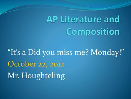 AP Literature and Composition