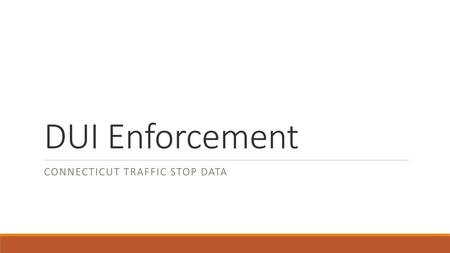 Connecticut Traffic Stop Data