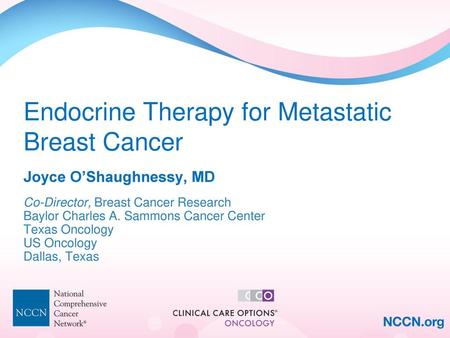 Endocrine Therapy for Metastatic Breast Cancer