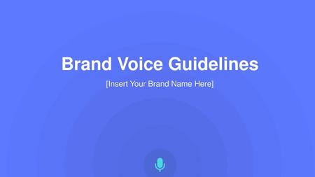 Brand Voice Guidelines
