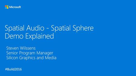 Spatial Audio - Spatial Sphere Demo Explained