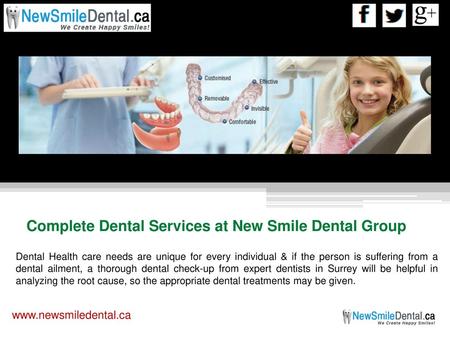 Complete Dental Services at New Smile Dental Group