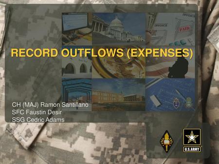 RECORD OUTFLOWS (EXPENSES)
