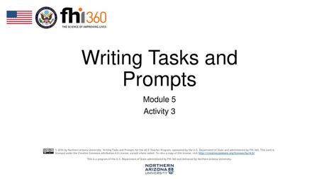 Writing Tasks and Prompts
